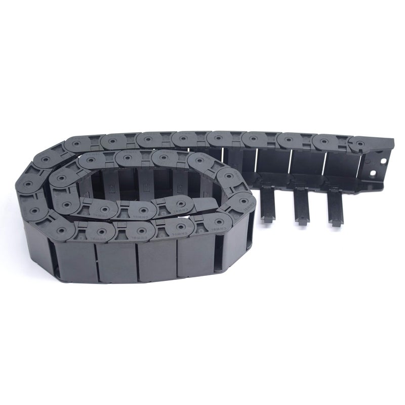 Befenybay R28 Internal Size 18X50mm 1Meter Length Black Plastic Flexible Drag Chain Cable Wire Carrier Inside Open Type for 3D Printer and CNC Machines (18mmX50mm-Inside Open) - Image 4